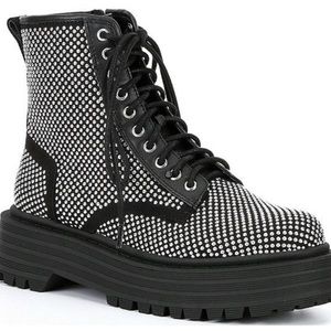 GIANNA BINI NWT  NON-STOP STUDDED CHUNKY PLATFORM BOOTS black  - $4.99 shipping!
